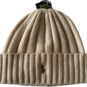 Polo by Ralph Lauren Cream Knit Beanie